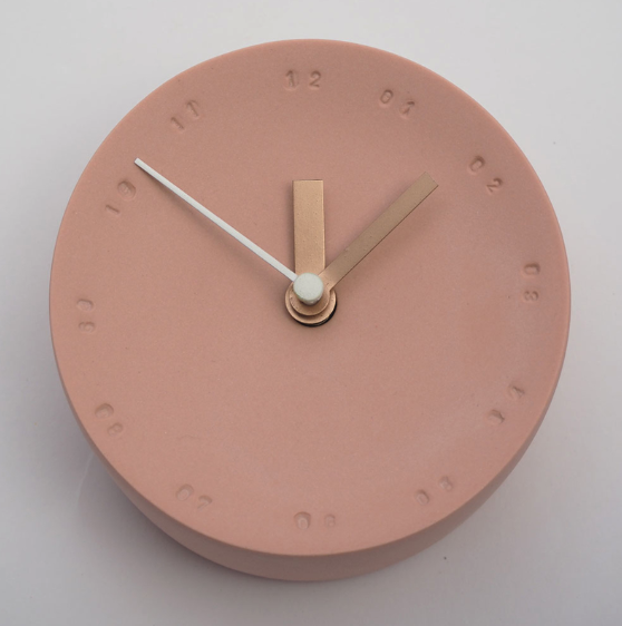 Horloge murale en porcelaine 10cm rouge/blanc * Studio Harm en Elke