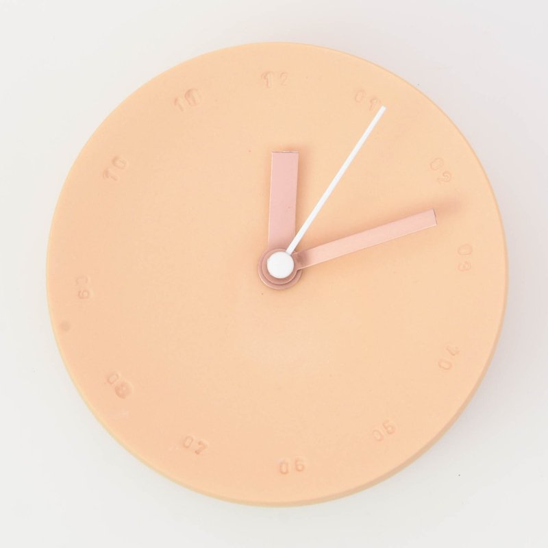 Horloge murale en porcelaine 10cm orange/blanc * Studio Harm en Elke
