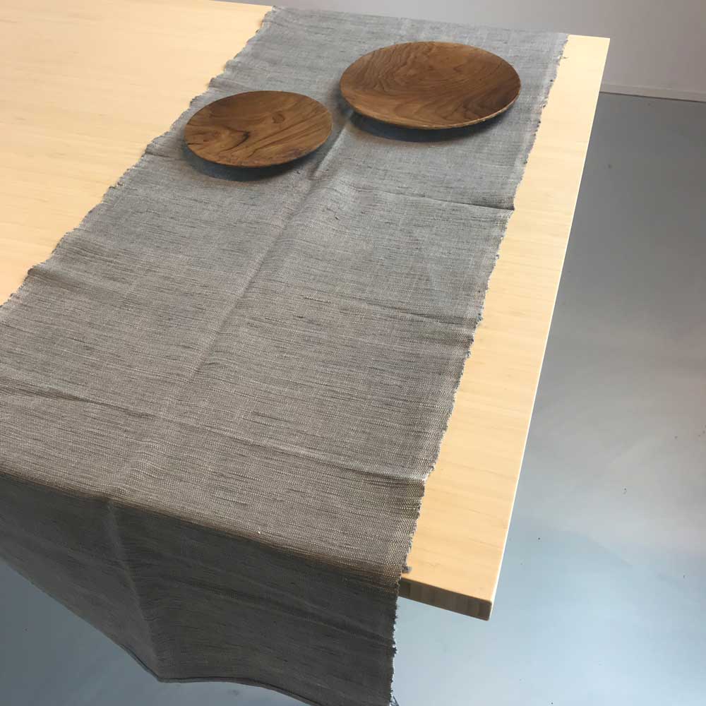 Chemin de table en coton gris/noir* Original Home