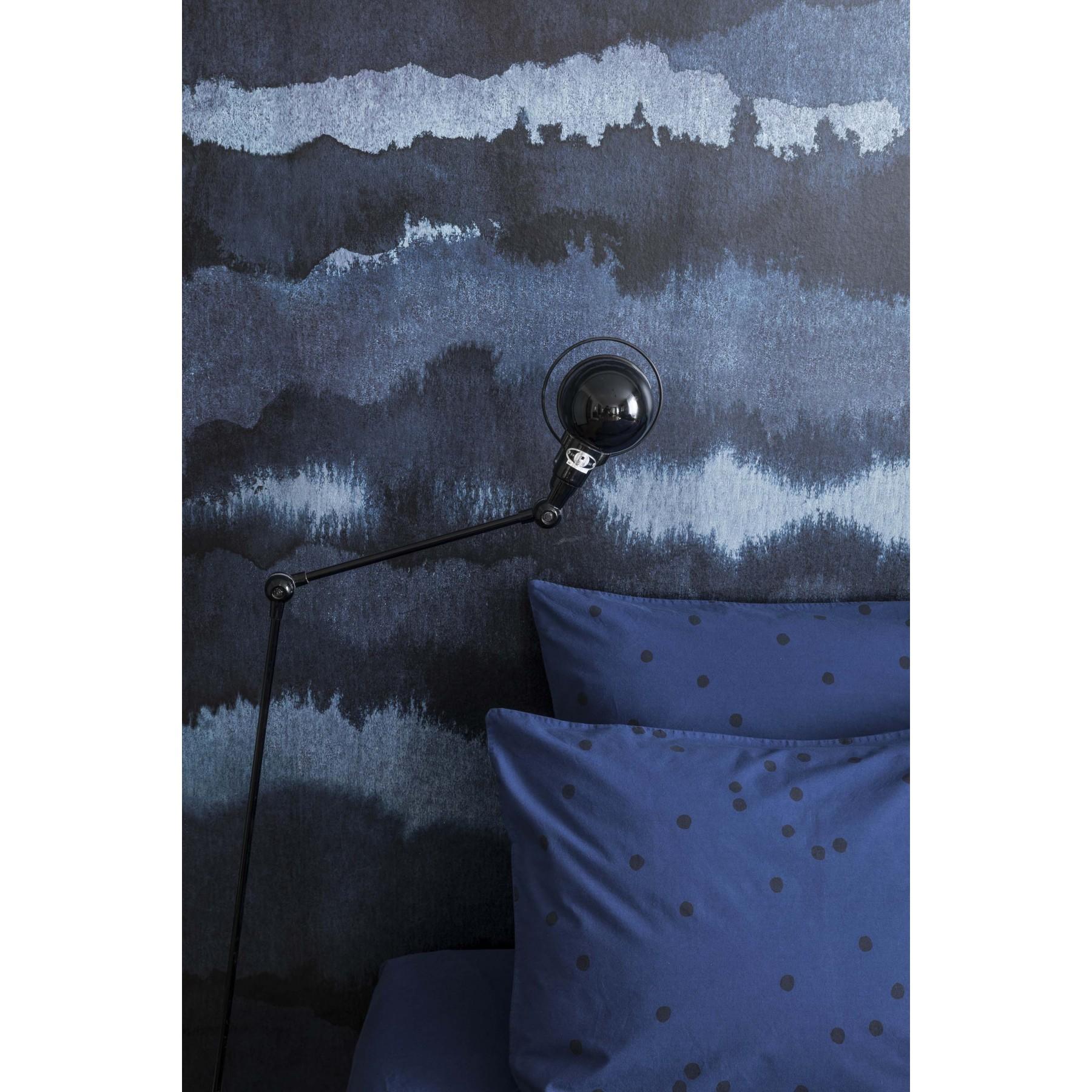 Taie d'oreiller Pois Odette bleu Encre bleu 65x65cm Coton bio * La Cerise sur le Gâteau