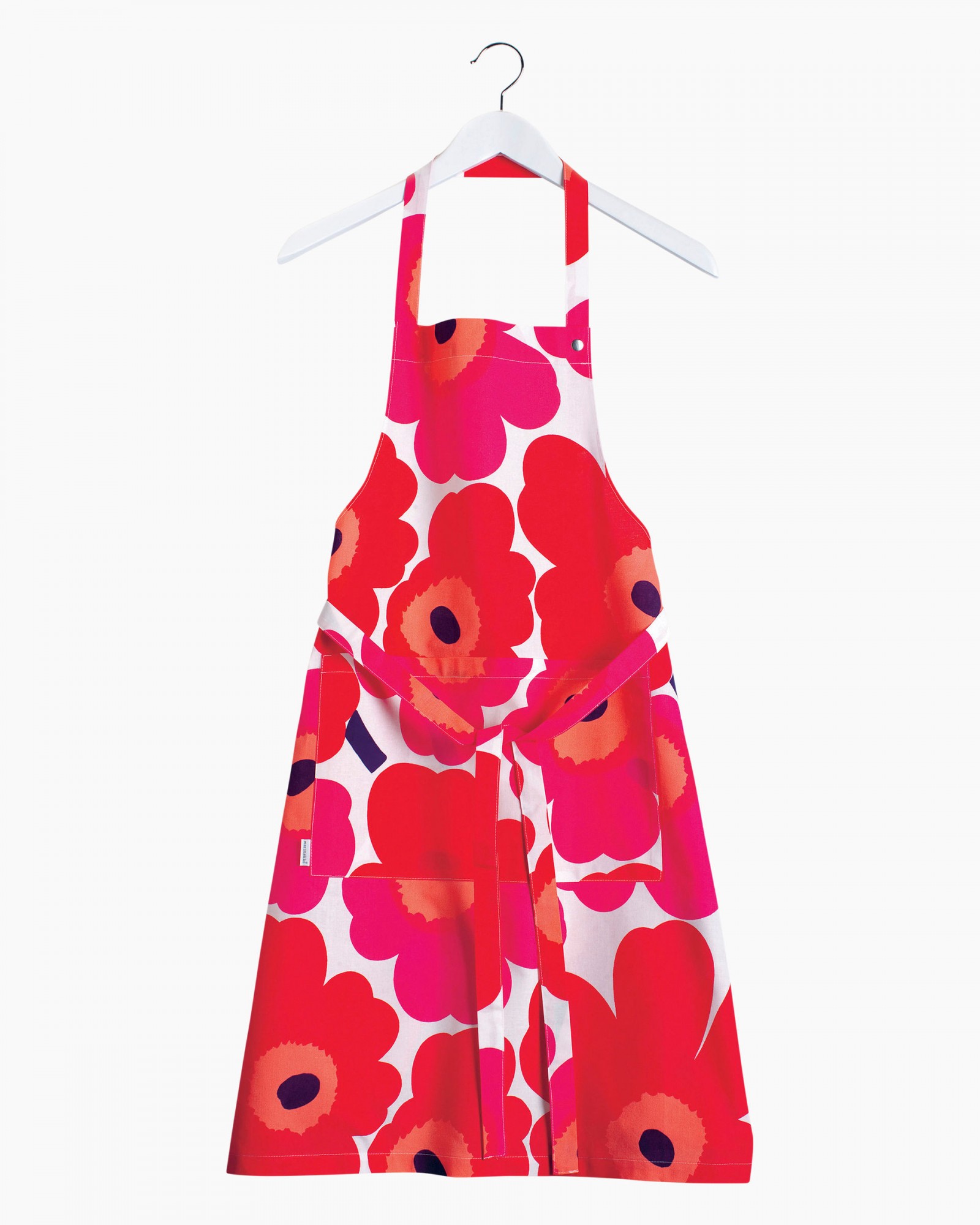 Tablier Fleurs Unikko rouge, rose, blanc* Marimekko