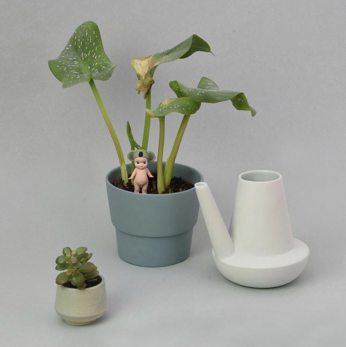 Cache-pot en porcelaine - intérieur émaillé (L) * Studio Harm en Elke
