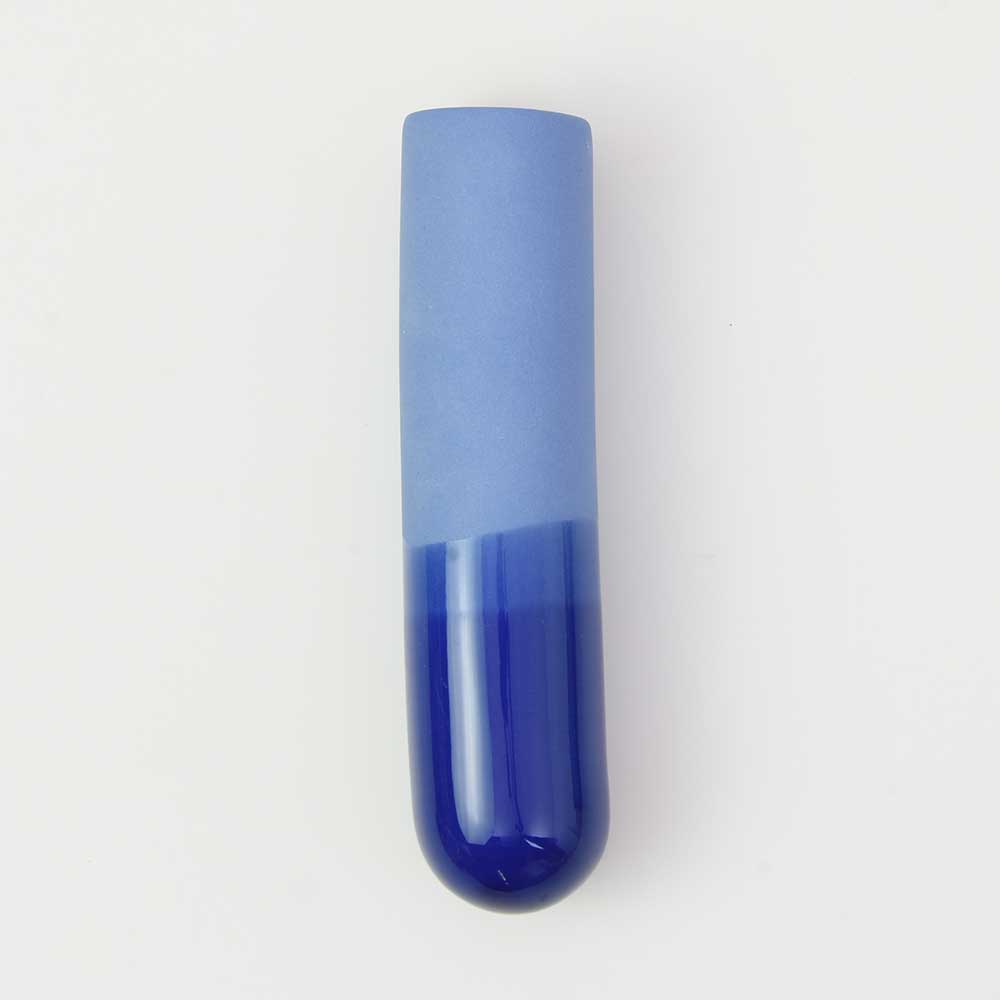 Vase mural tube dégradé bleu océan/bleu cobalt * Studio Harm en Elke