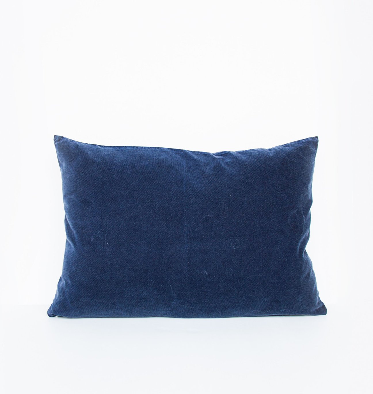 Coussin complet velours vintage Bleu marine 40x60 cm * Urban Nature Culture