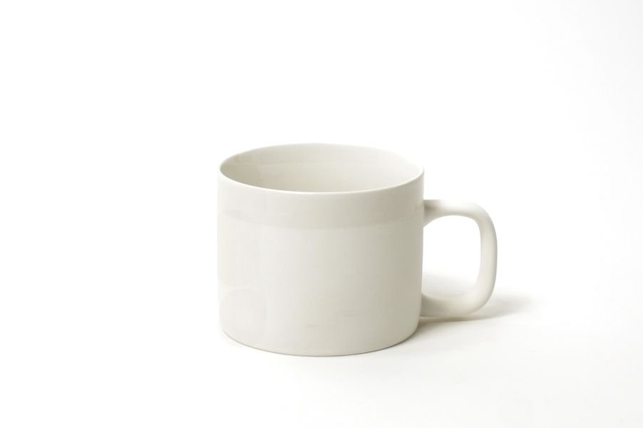 Tasse mate avec bord émaillé blanc 200ml * Kinta