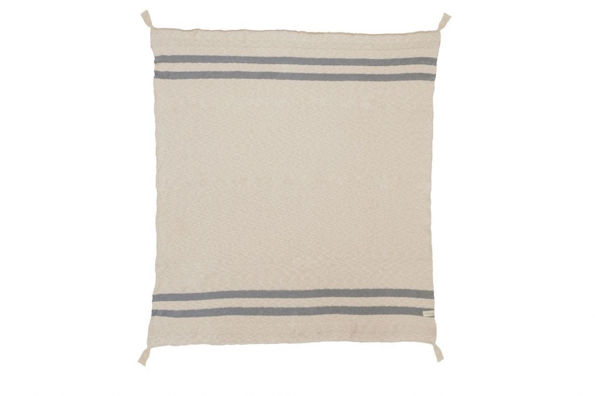 Plaid Stripes Natural rayures écru et gris * Lorena Canals