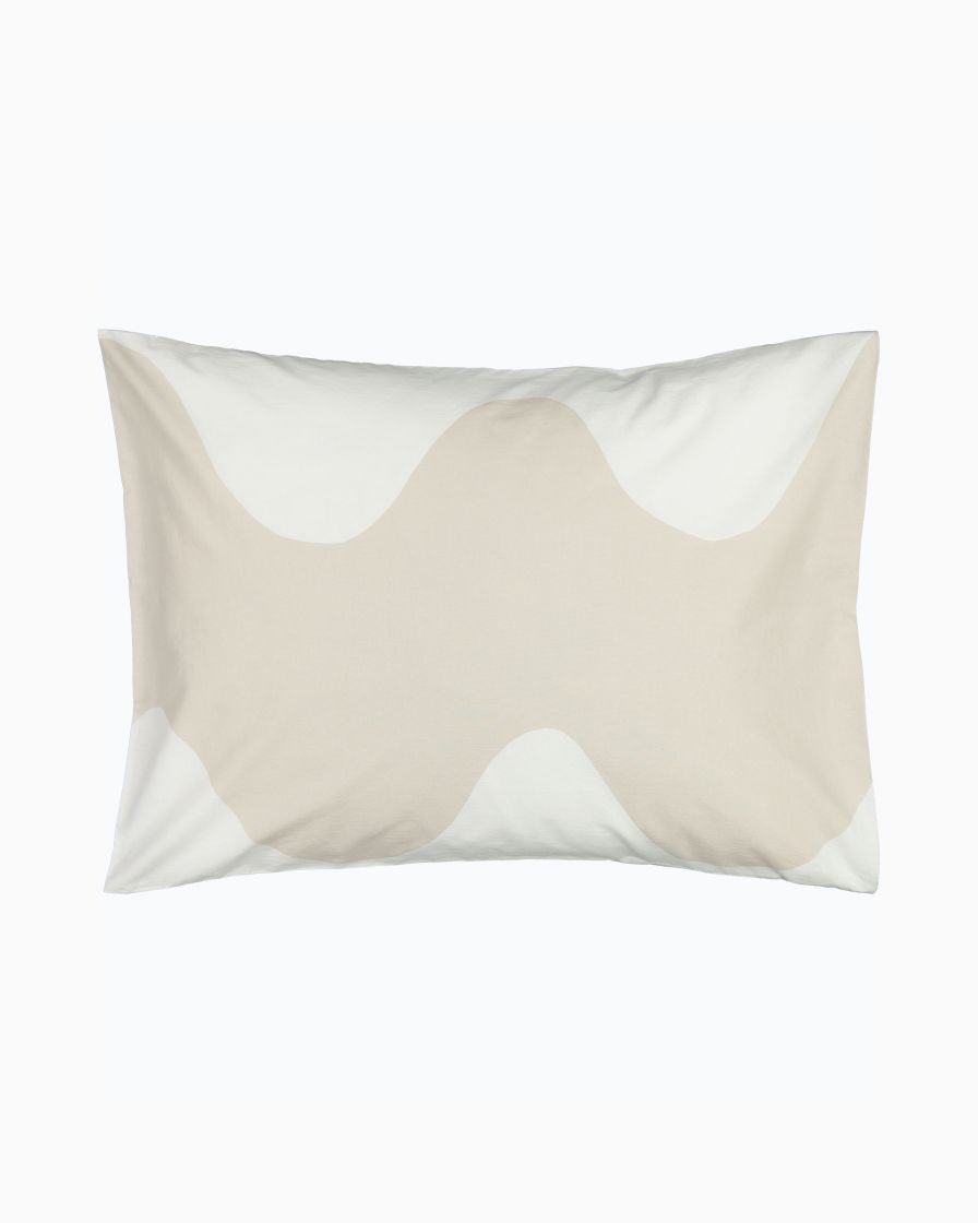 Taies d'oreiller Lokki écru et beige - 2 tailles * Marimekko
