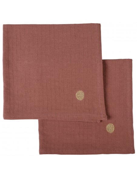 Set de 2x serviettes de table Marcel Rhubarbe * La Cerise sur le Gâteau