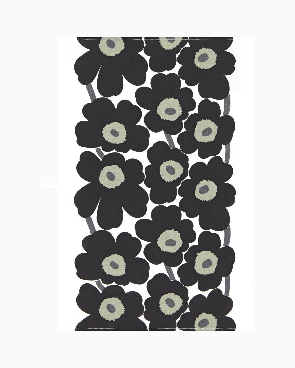 Set de 2 essuies de vaisselle Pieni Unikko noir vert blanc 47x70 cm * Marimekko