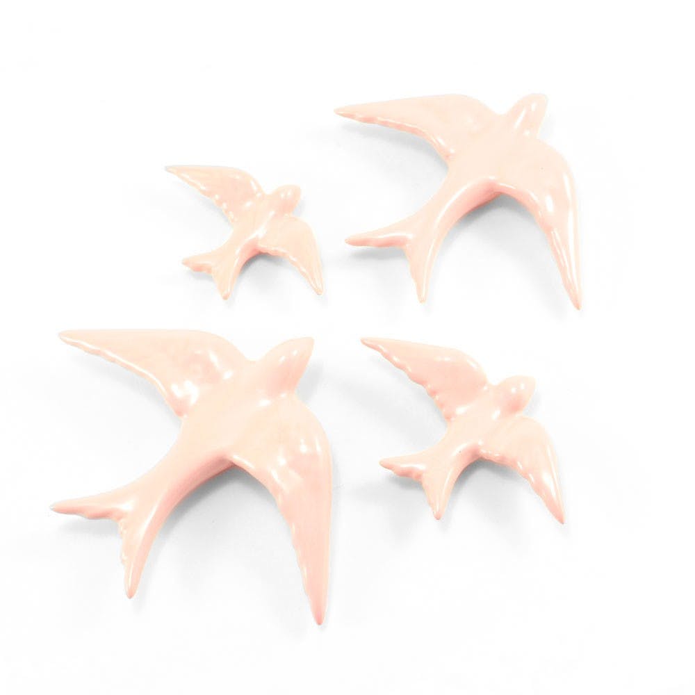 Hirondelle en céramique rose * Casa Atlântica