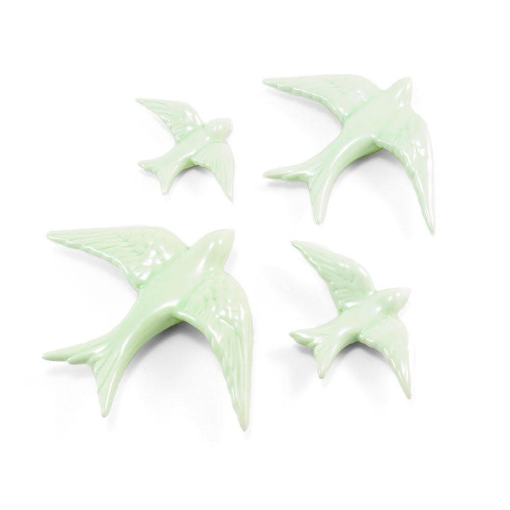 Hirondelle en céramique vert mint * Casa Atlântica
