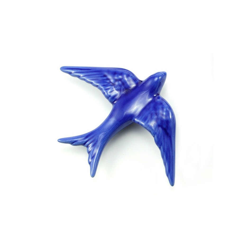 Hirondelle en céramique bleu cobalt * Casa Atlântica