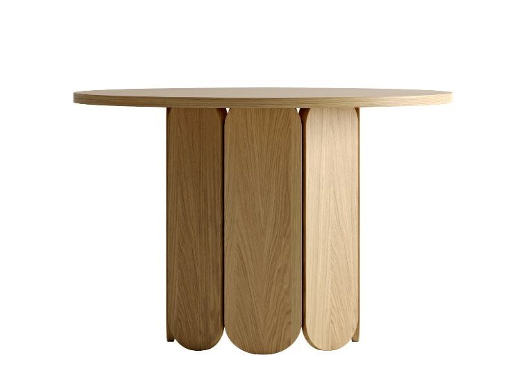 Table ronde Soft couleur chêne * Woodman