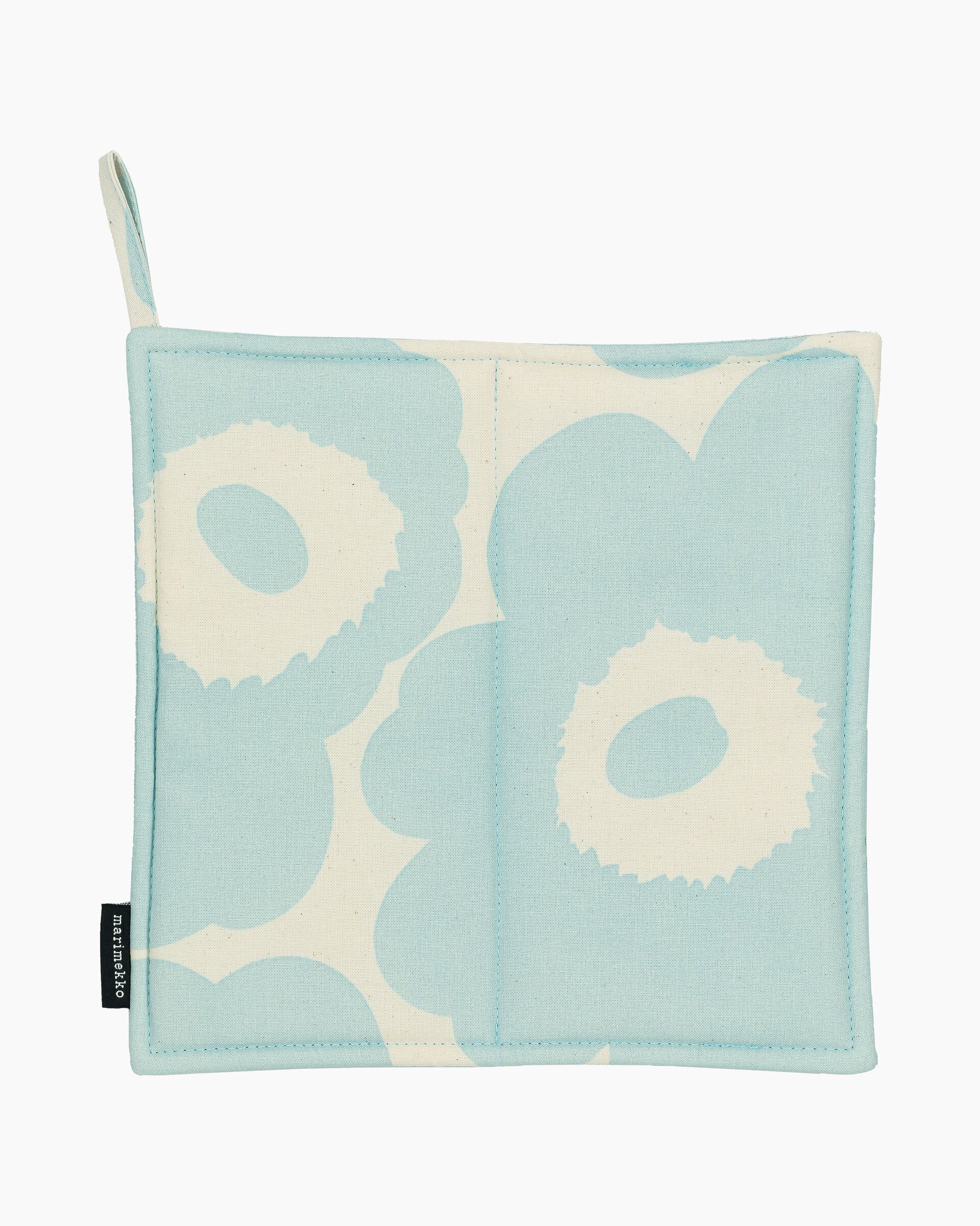 Manique carrée Pieni Unikko Flower Bleu ciel / Blanc  * Marimekko