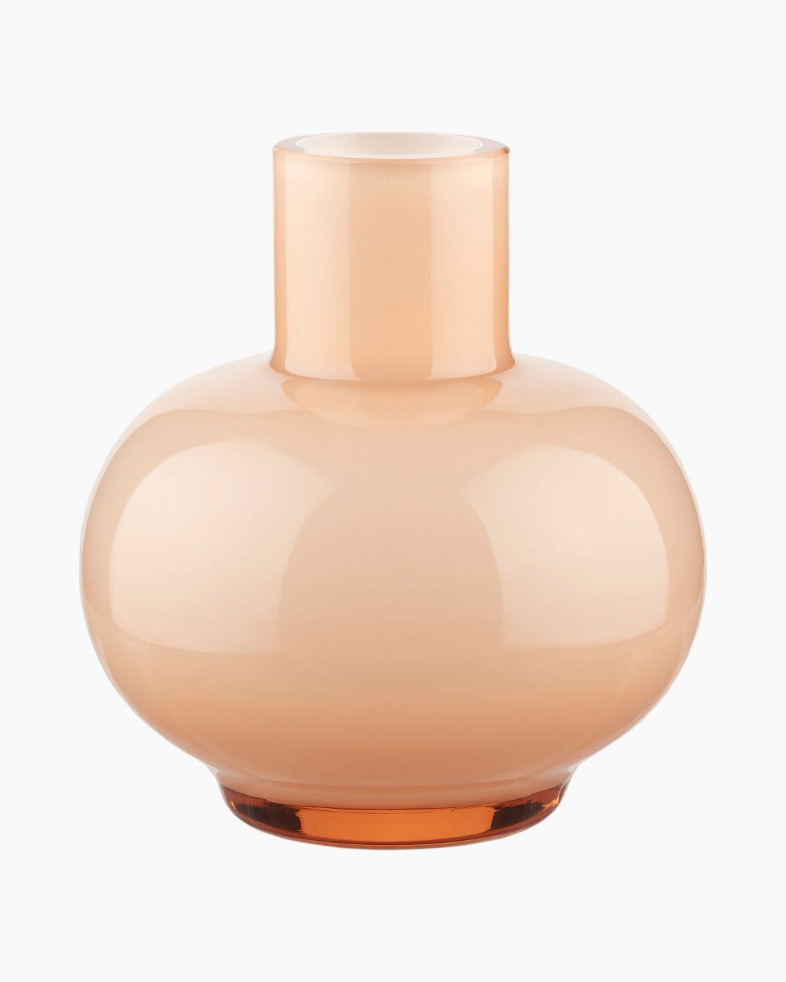 Mini vase en verre opaque pêche / nude * Marimekko