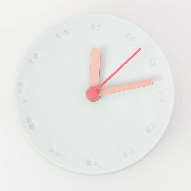 Horloge murale 10cm mint/rose néon * Studio Harm en Elke