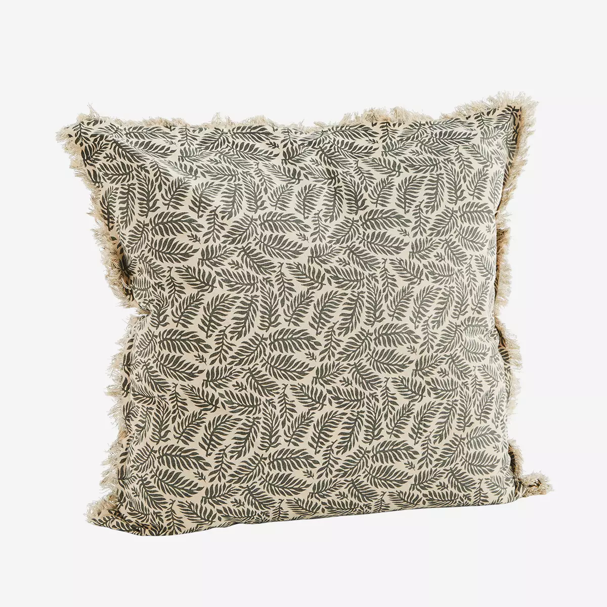 Housse de coussin en coton 50X50 cm motif feuille * Madam Stoltz