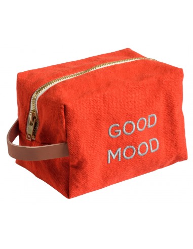 Trousse cube Petit modèle Good mood Tangerine * La Cerise sur le Gâteau