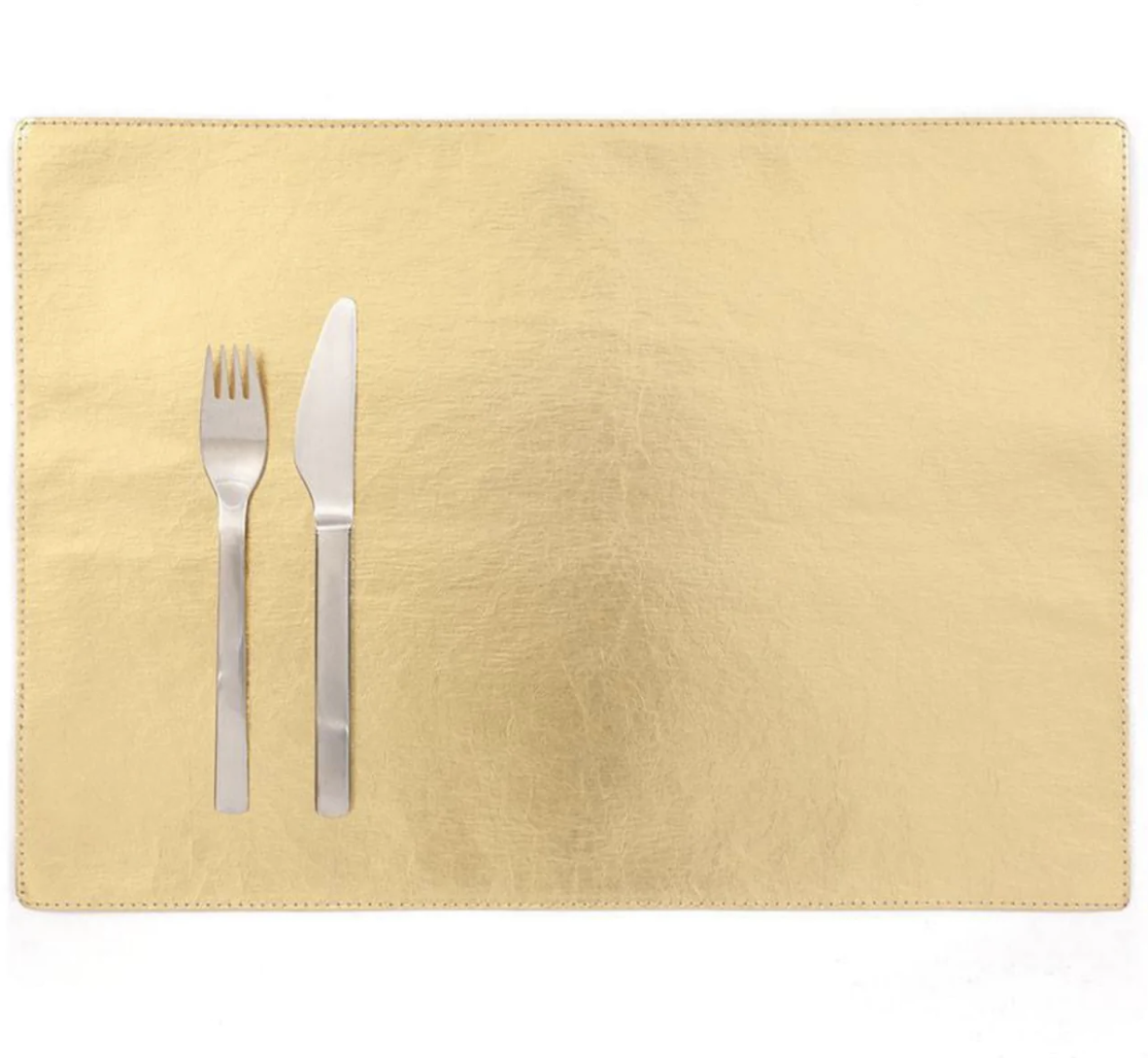 Set de table en papier lavable finition effet métallique doré Or  * Uashmama