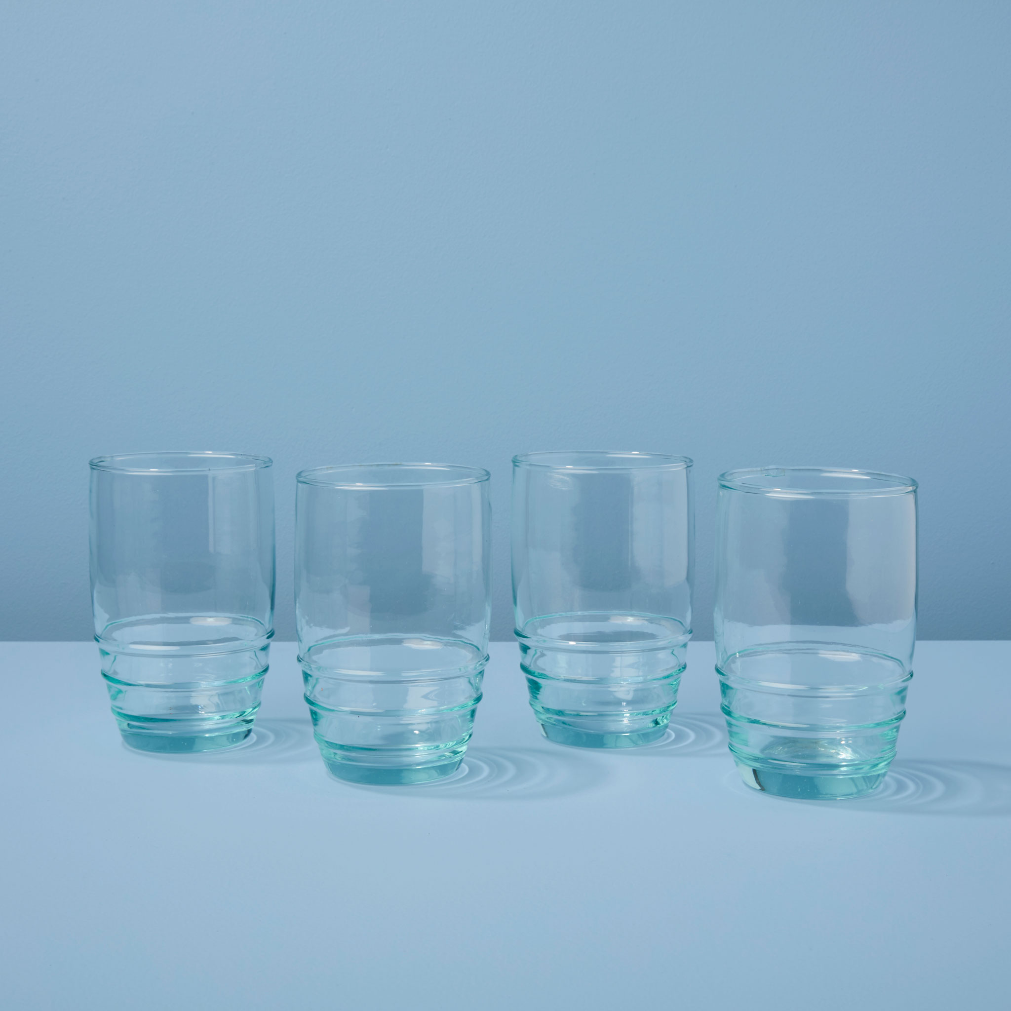 Grand verre verre recyclé base lignée * Be Home