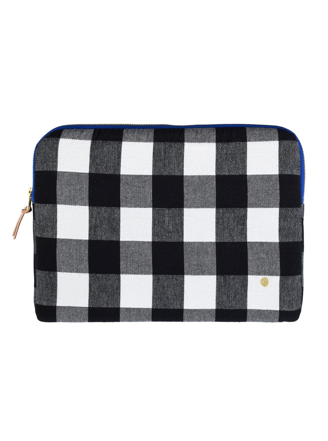 Housse pour ordinateur 13/14 pouces carreaux Max caviar / bleu mécano * La cerise sur le Gâteau