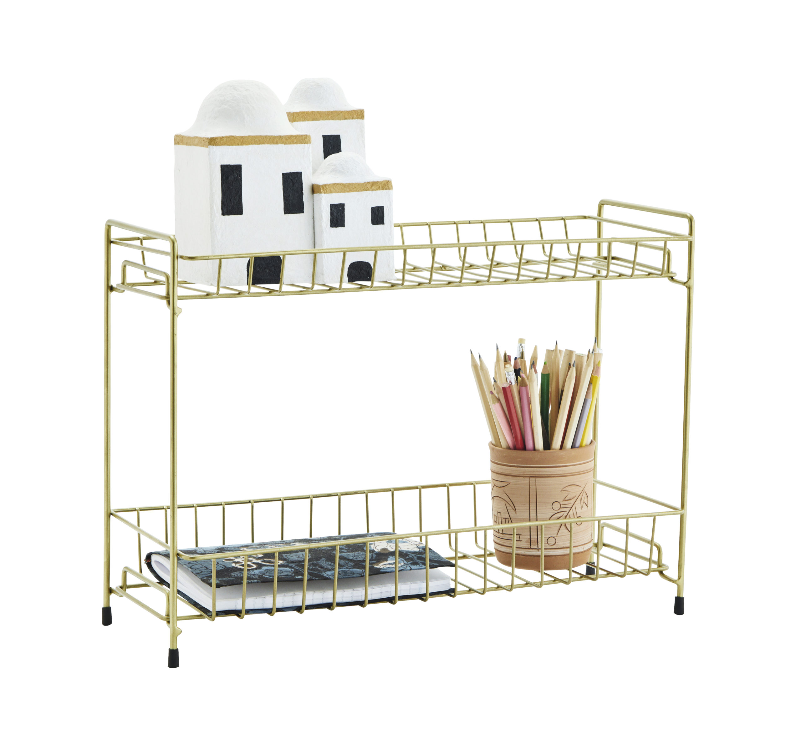Etagère de rangement à poser en métal doré* Madam Stoltz