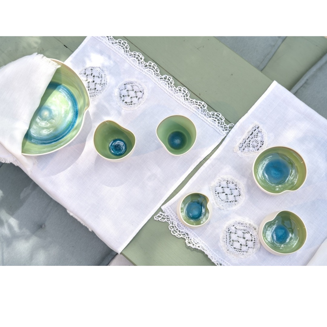 Duo bohème & chic de sets de table et serviettes (2 personnes) 