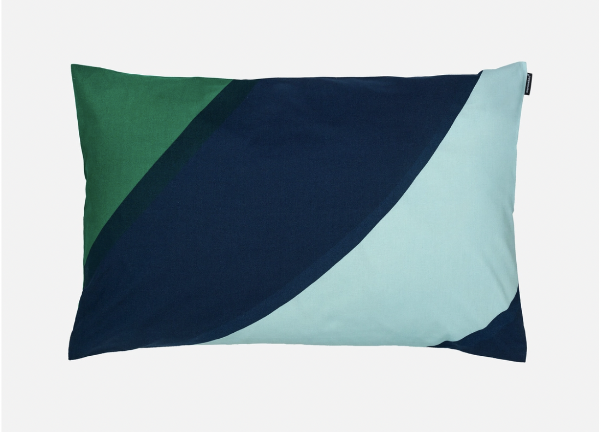 Housse coussin Tyynynpäällinen vert/bleu glacier/bleu marine 40x60cm * Marimekko