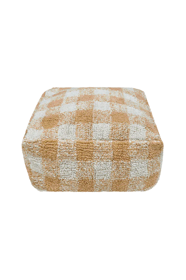 Pouf Vichy ocre honey* Lorena Canals
