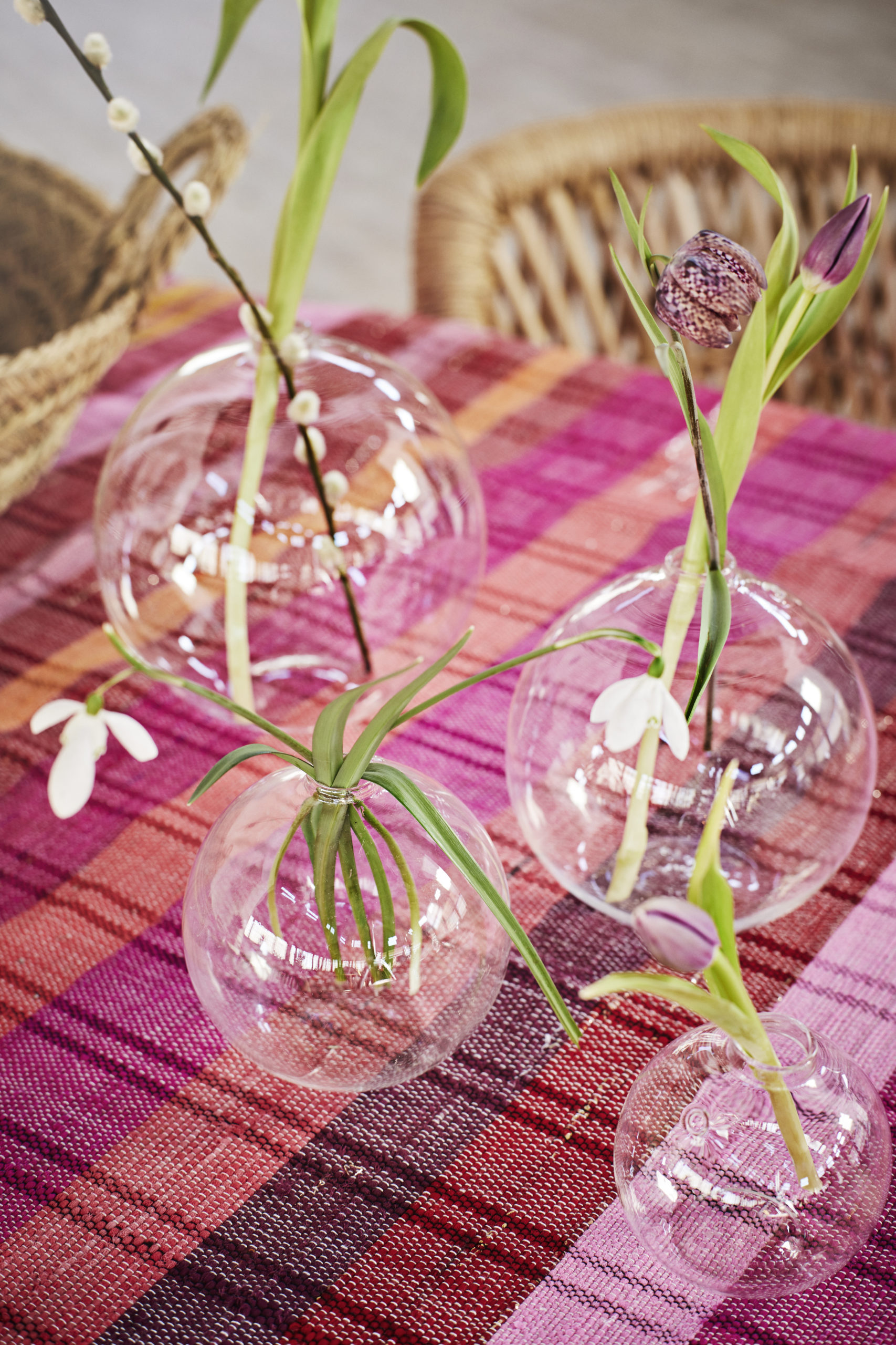 Petit vase soliflore verre transparent  * Madam Stoltz