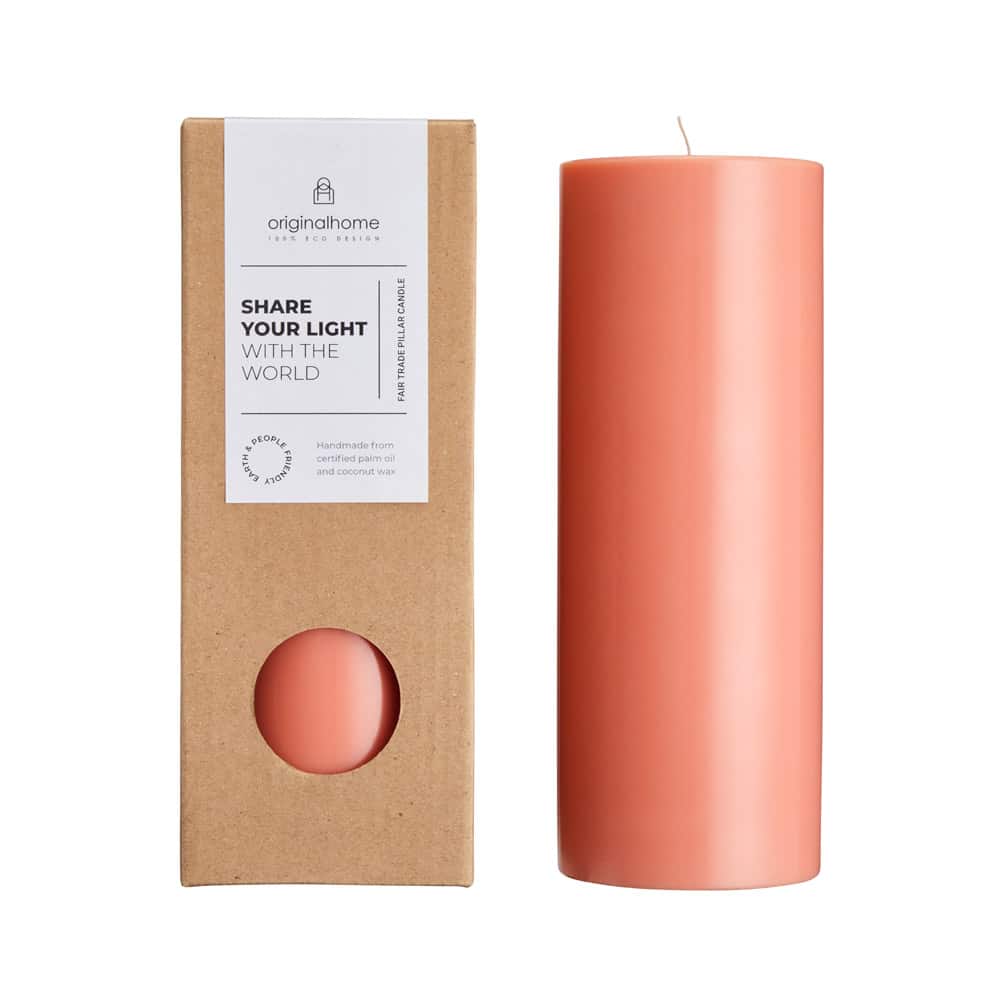Bougie cylindrique corail * Original Home