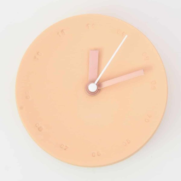 Horloge murale en porcelaine 10cm orange/blanc * Studio Harm en Elke