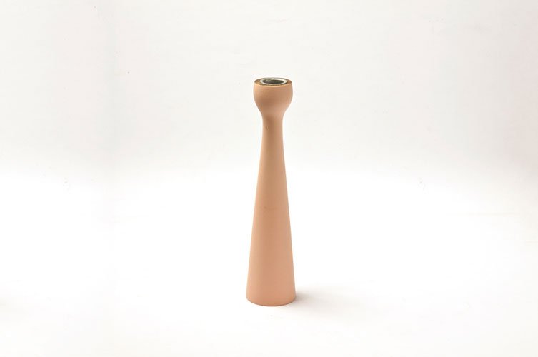 Chandelier haut rose nude 25cm en bois d'acacia * Kinta