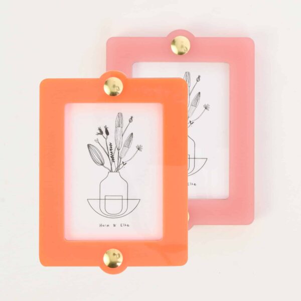 Cadre photo mural rectangulaire Rose/Orange Petit * Studio Harm en Elke