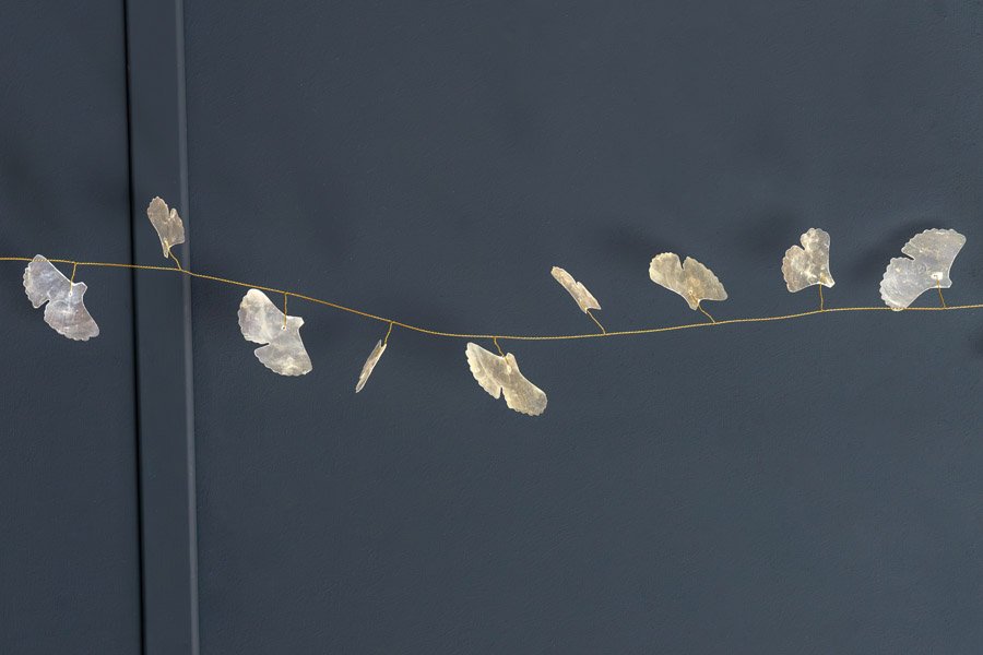 Guirlande Gingko fil de métal doré 150cm * Kinta