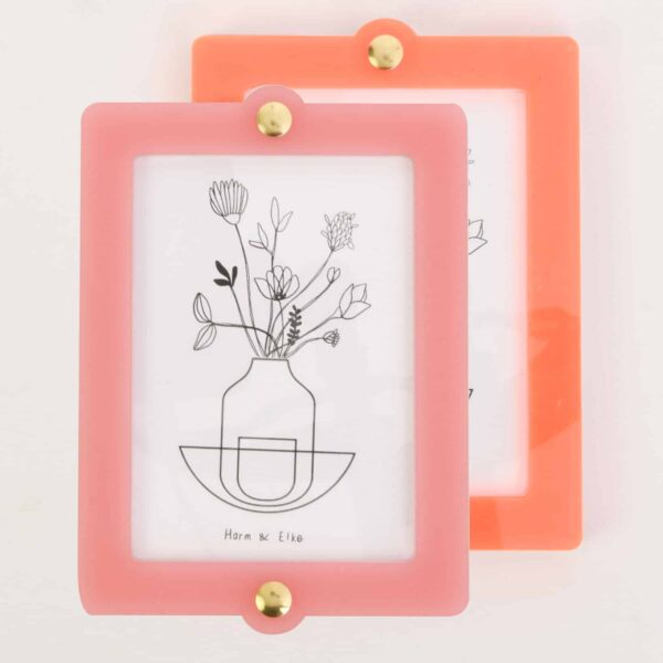 Cadre photo mural rectangulaire Rose/Orange Grand * Studio Harm en Elke