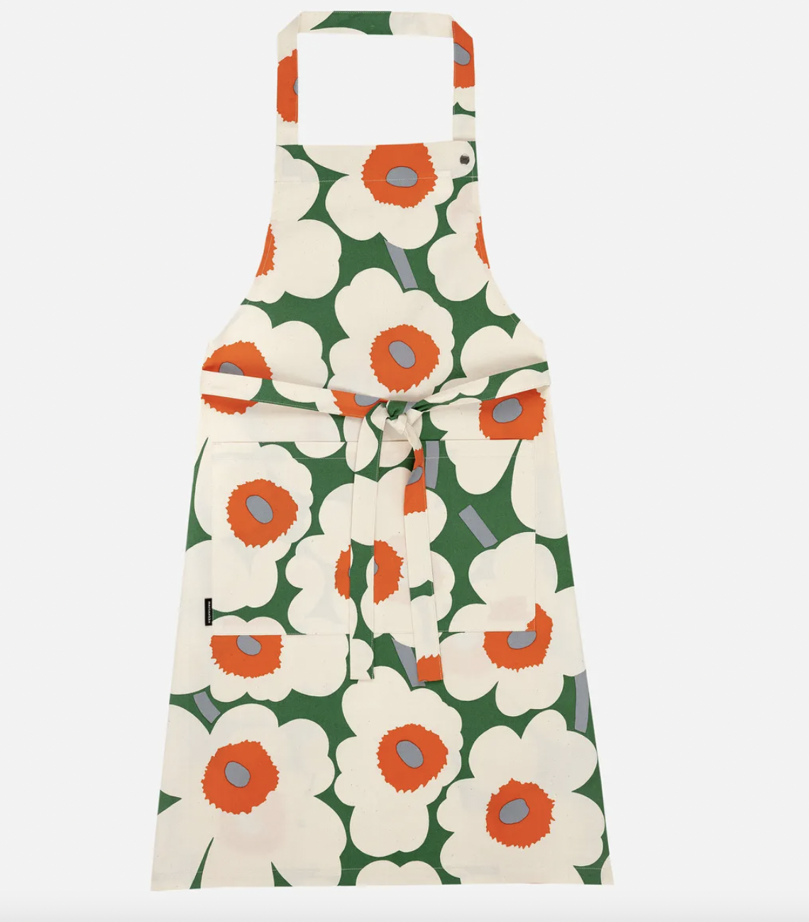 Tablier Fleurs Unikko vert/beige/orange* Marimekko