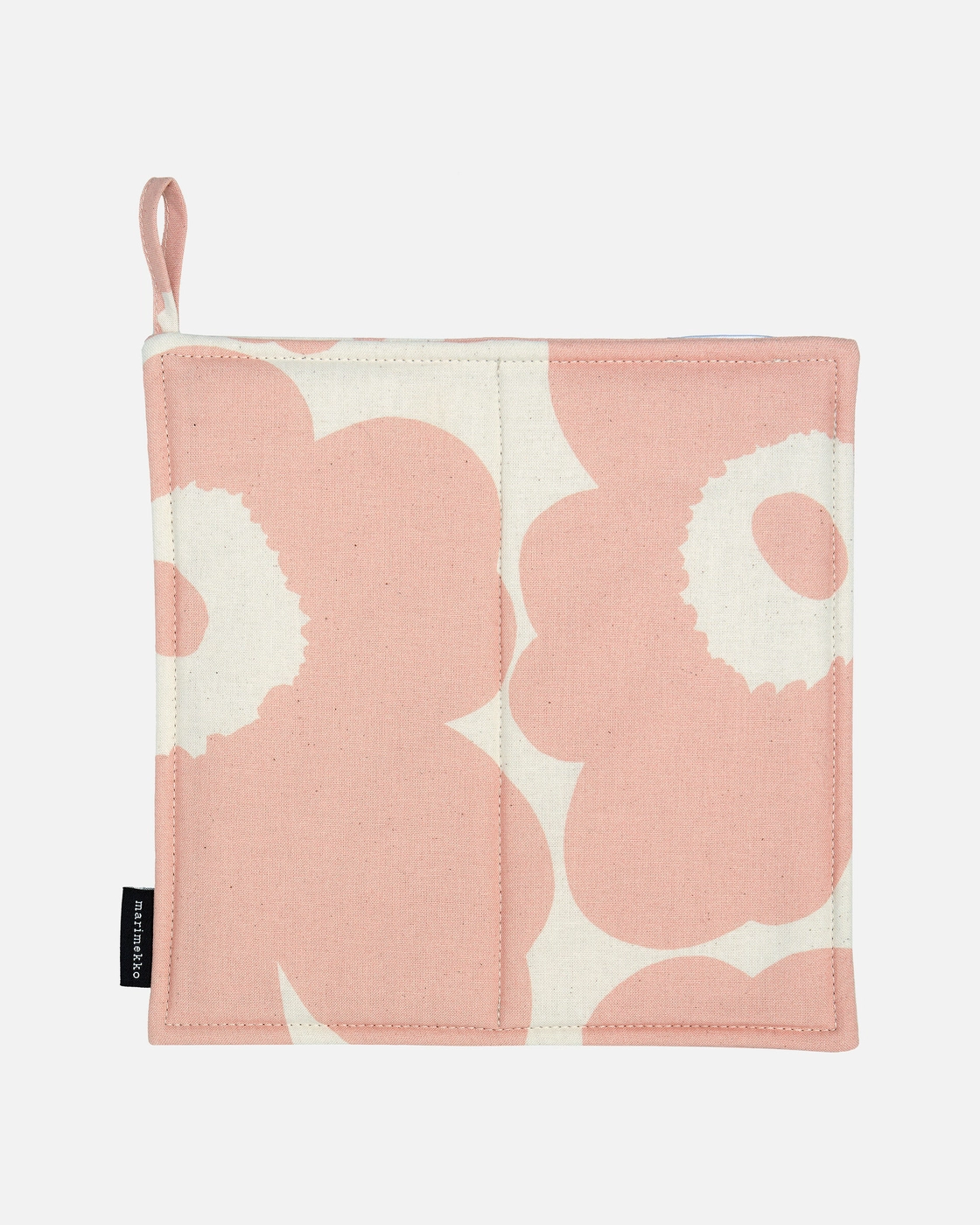 Manique carrée Pieni Unikko fleurs rose pâle / Blanc  * Marimekko