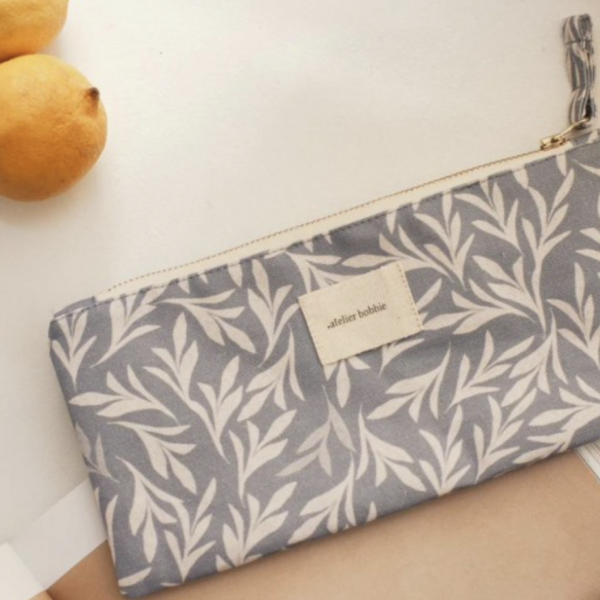 trousse plumier en coton de récupération